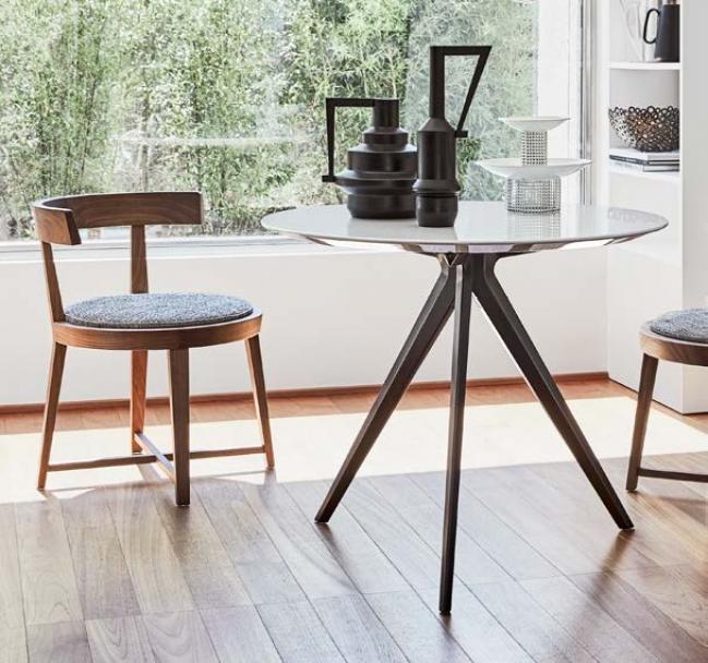 Solid wood chair with integrated cushion | Gelsomina by Flexform