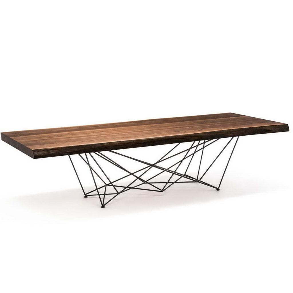 Rectangular metal table | Gordon Deep Wood by Cattelan Italia
