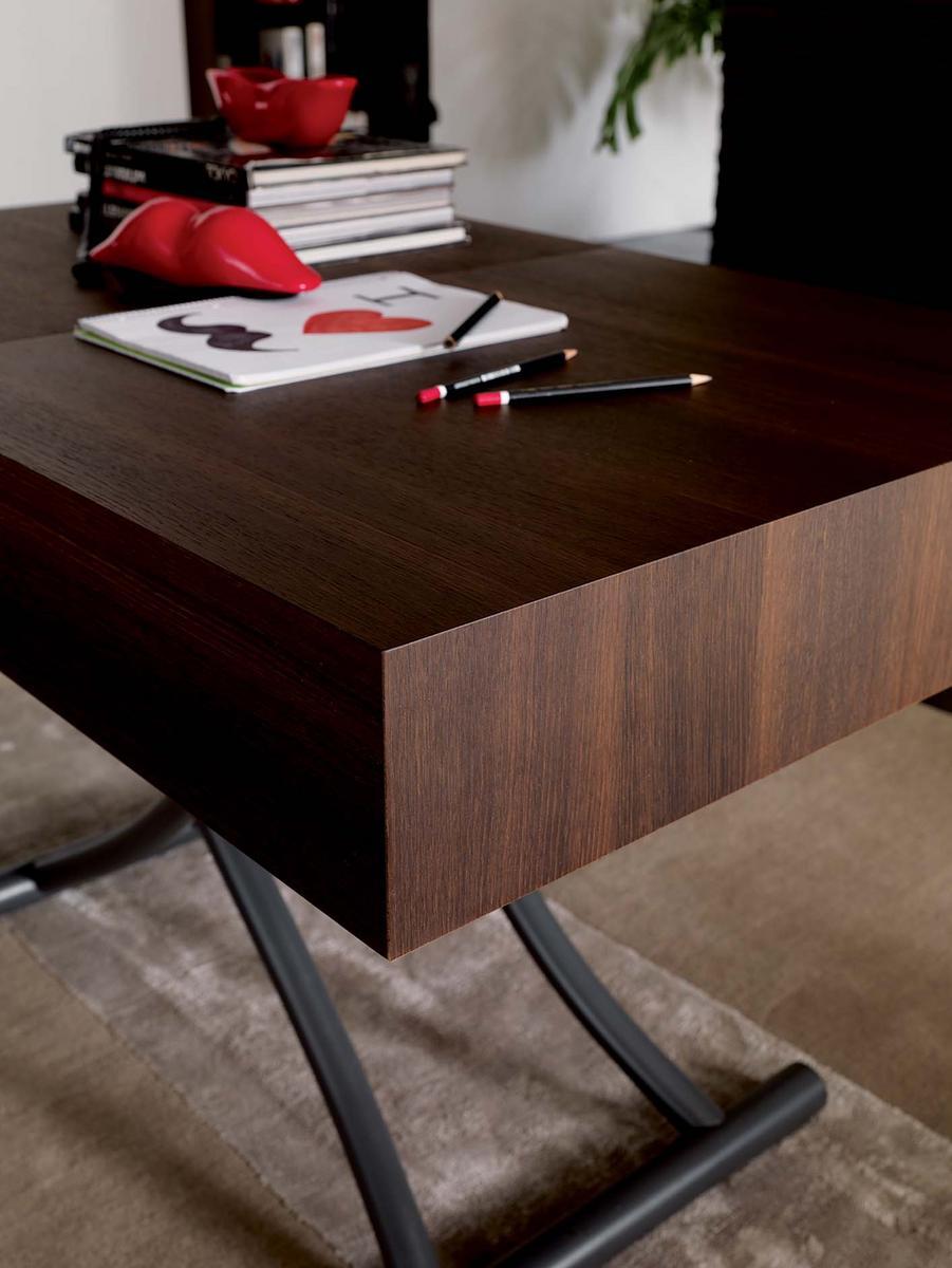 Height-adjustable wooden coffee table for living room | Box Legno by Ozzio Italia
