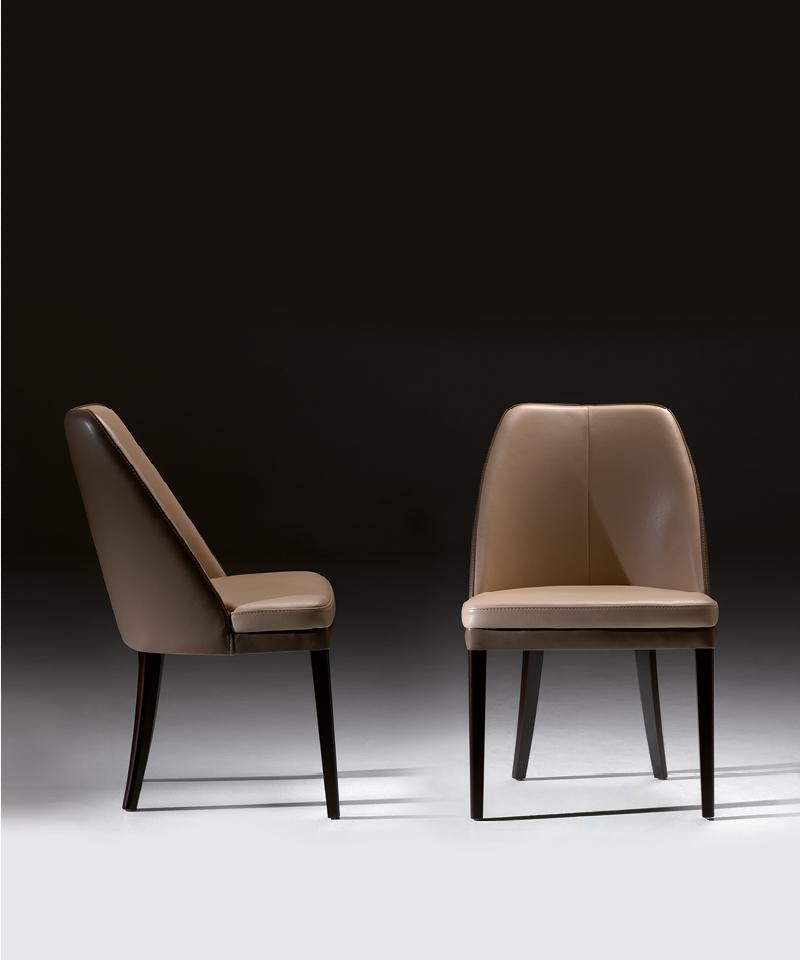 Upholstered leather chair | Julie by Borzalino