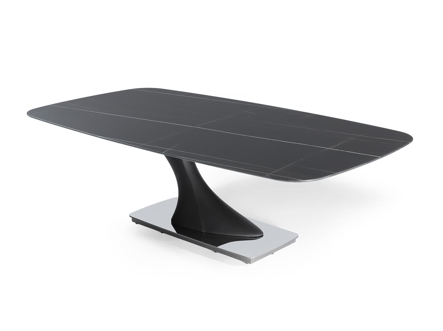 Extending rectangular Marble glass dining table | Archimede by Reflex