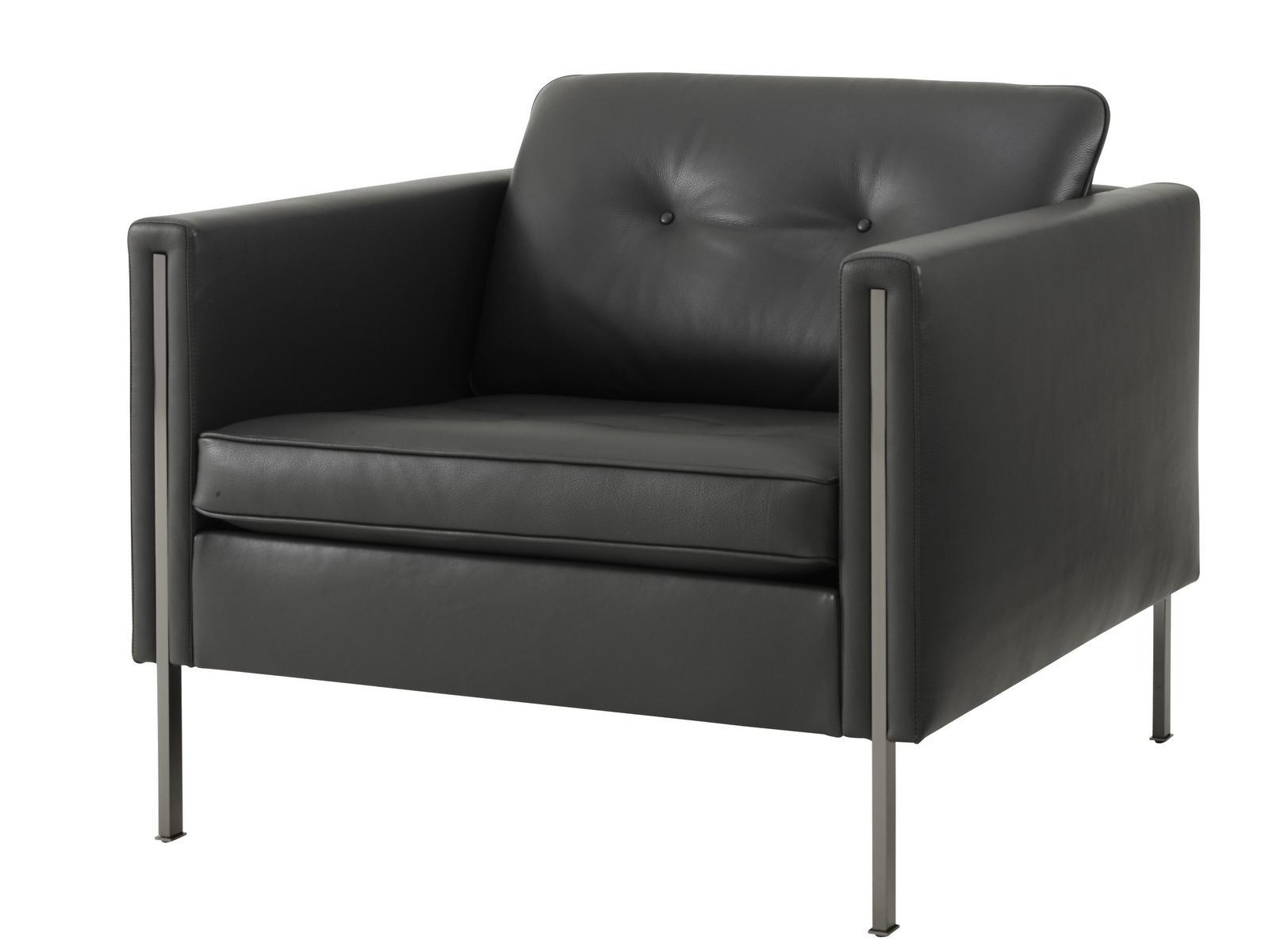 Leather armchair with armrests | Andy by Ligne Roset