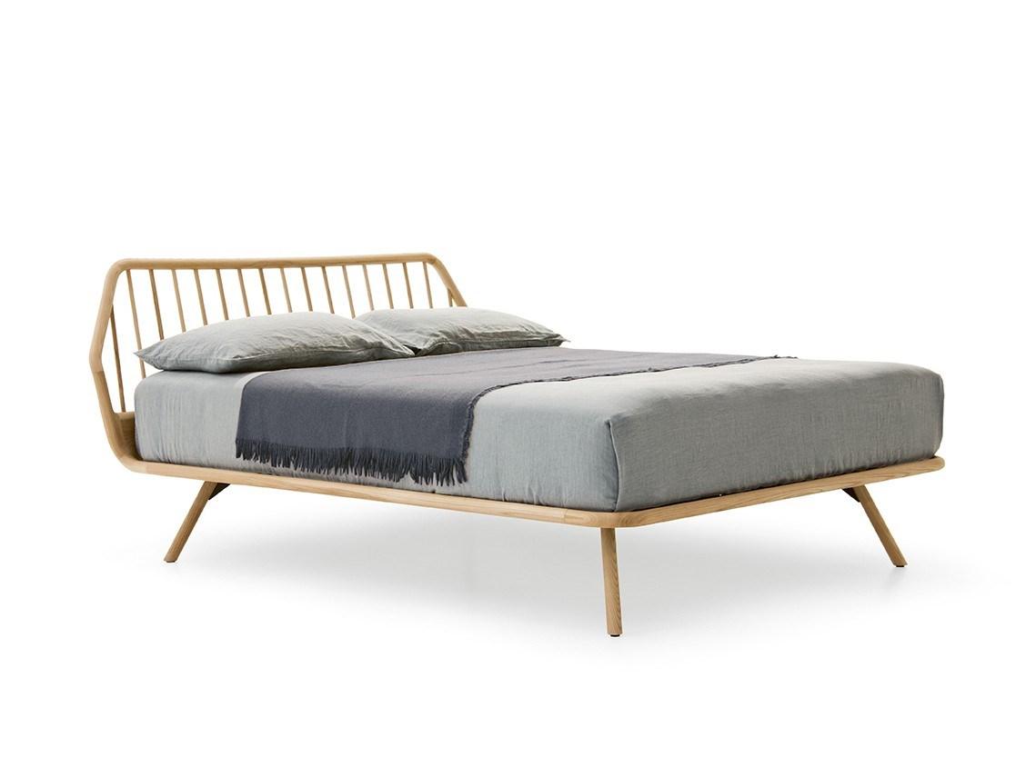 Solid wood double bed | Trama Legno by Pianca