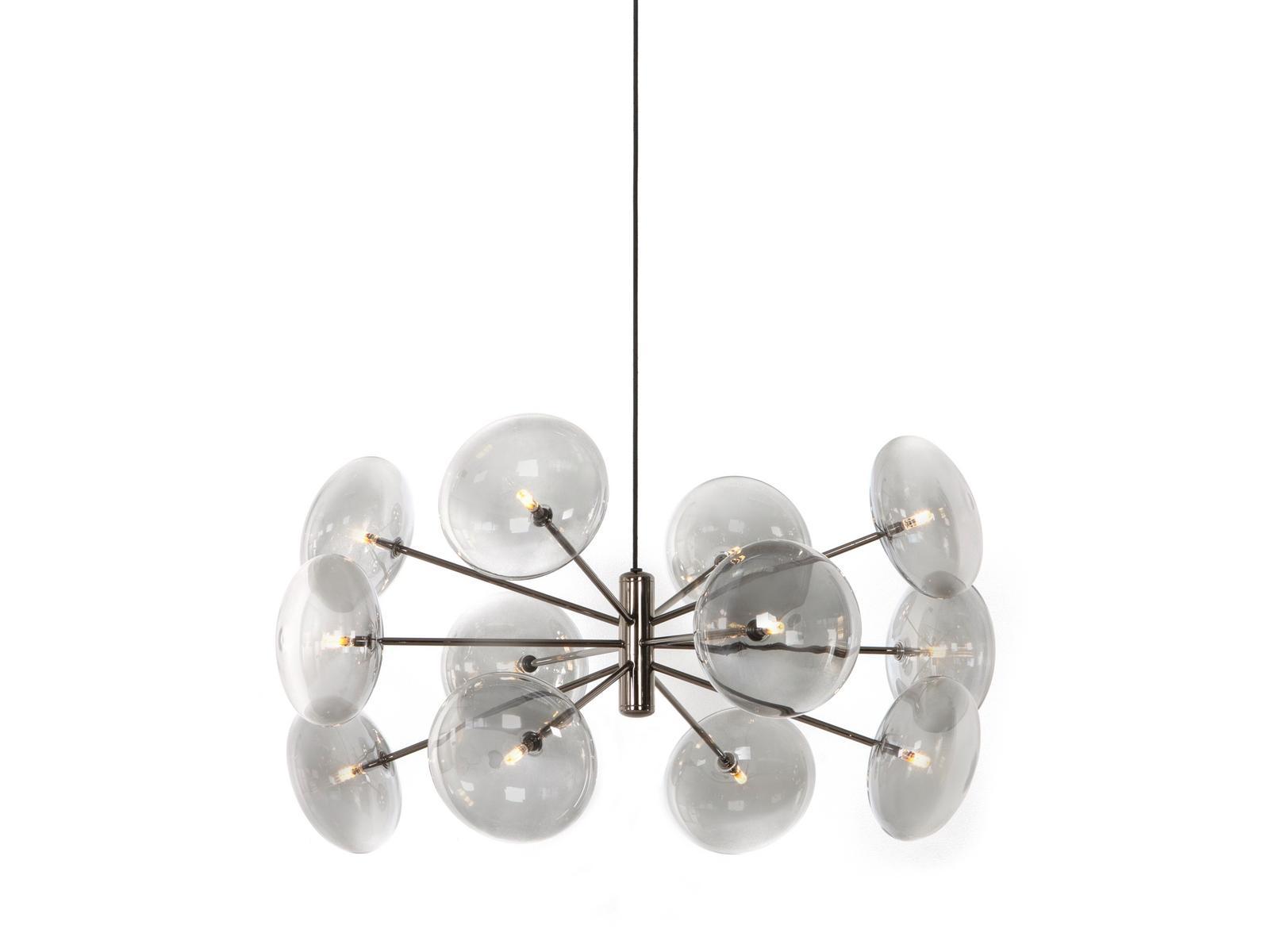 Pendant lamp in crystal and metal | Breath by Tonin Casa