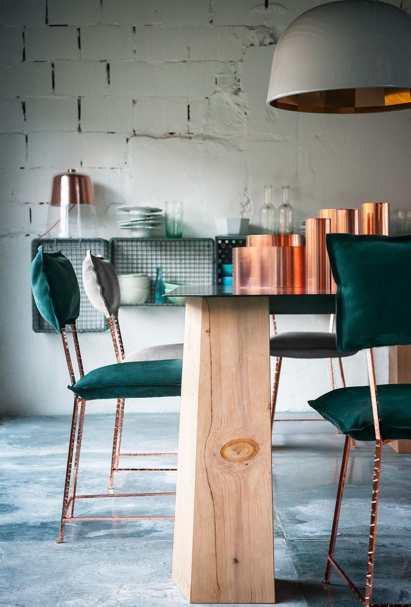 Upholstered leather chair | Etah by Baxter