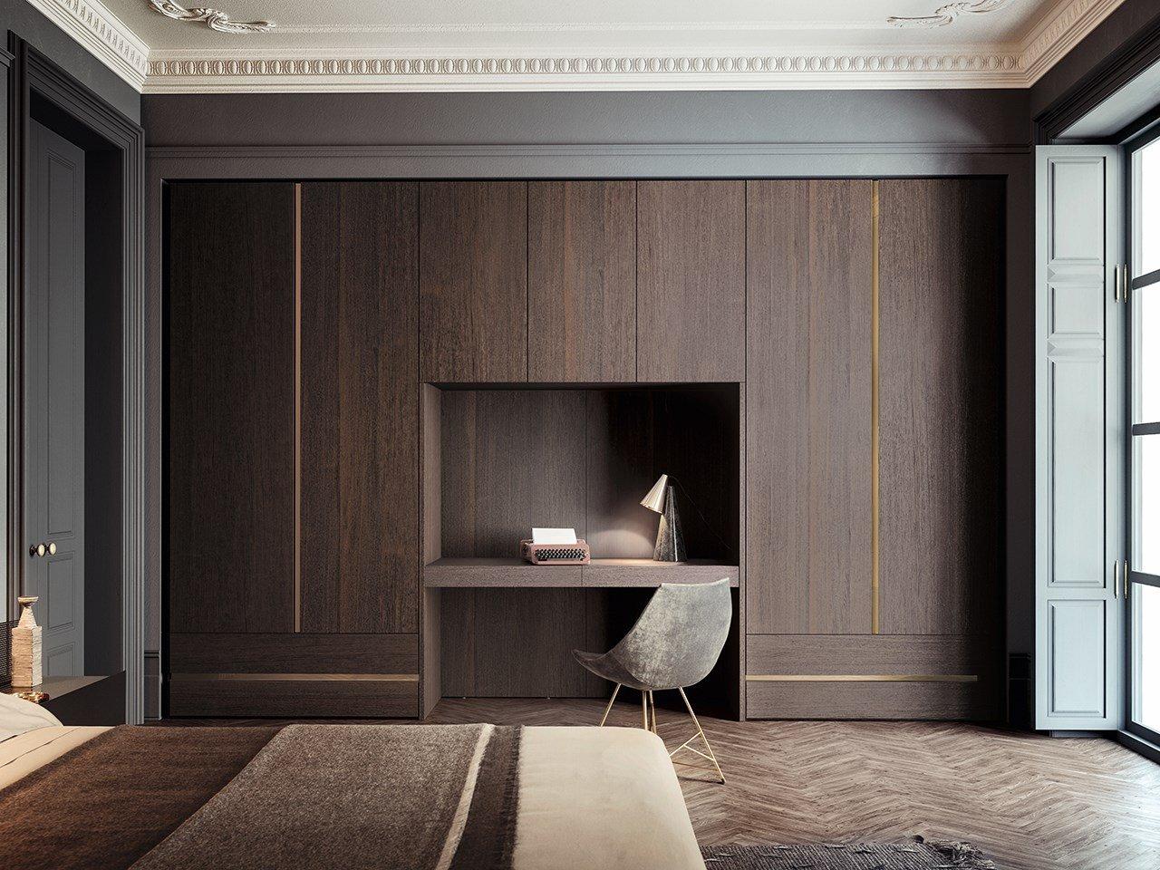 Lacquered wardrobe with sliding doors | Nastro by Pianca