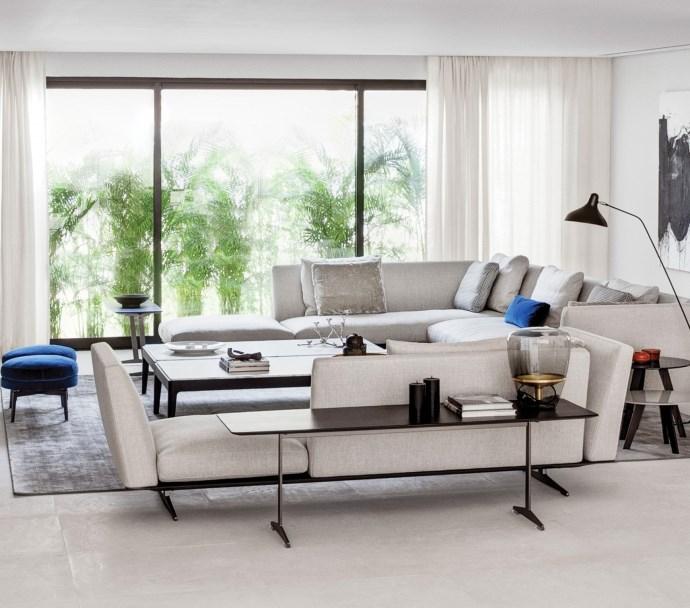 Rectangular solid wood coffee table | Cestone by Flexform