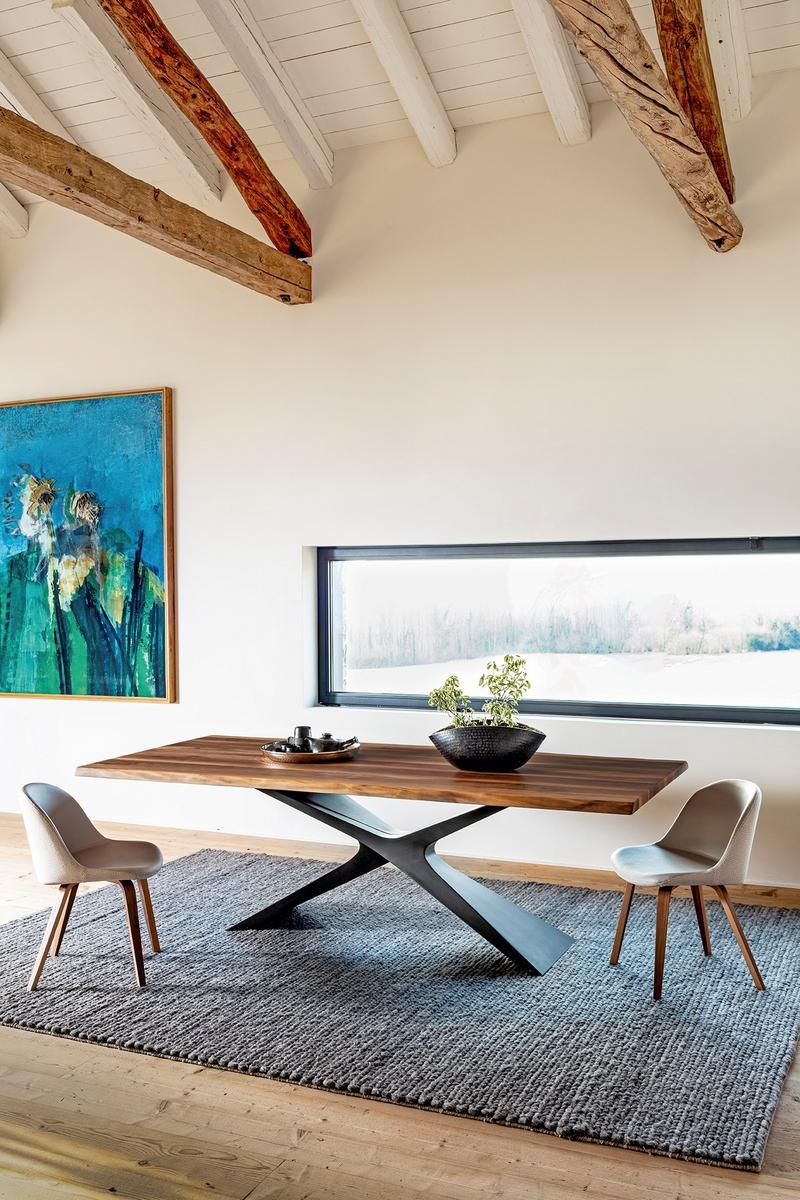 Rectangular solid wood table | Nexus by Midj