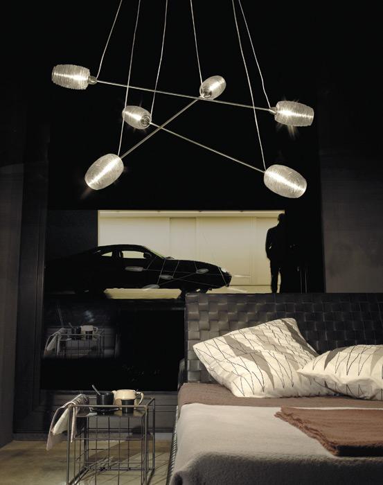 Glass chandelier | Damasco Sp 6 P by Vistosi