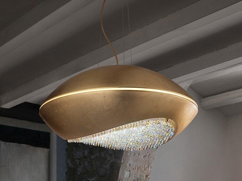 LED aluminium pendant lamp with Swarovski® Crystals | Blink Led S 60 by Masiero