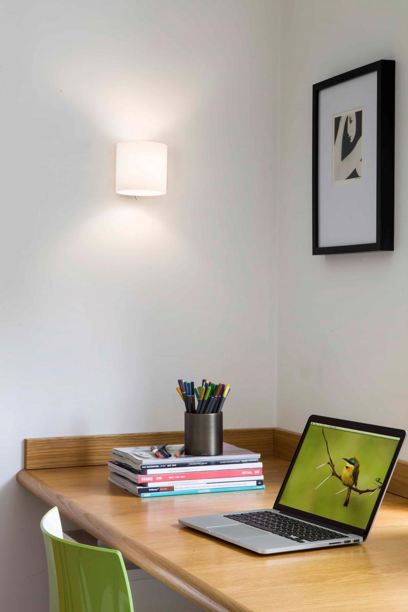 Glass and steel wall lamp with dimmer | Luga by Astro lighting