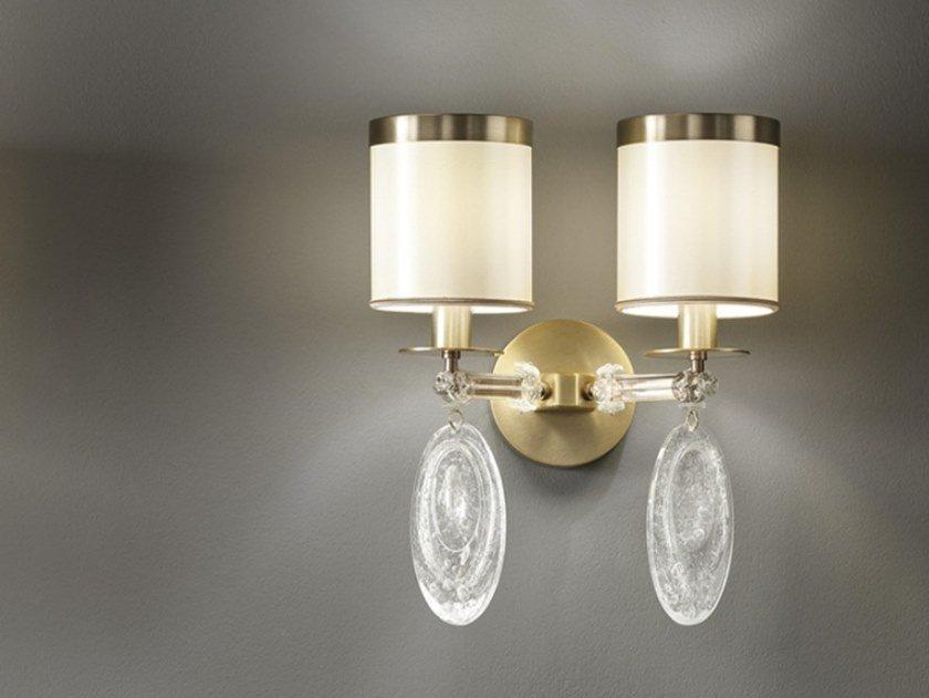 Wall lamp in metal and glass | Olympya A2 by Masiero