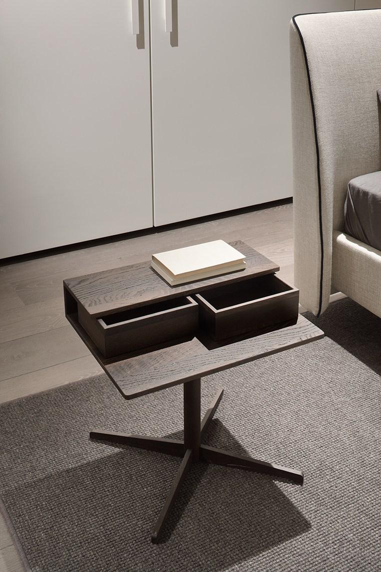 Oak bedside table with drawers | Silo by Lema