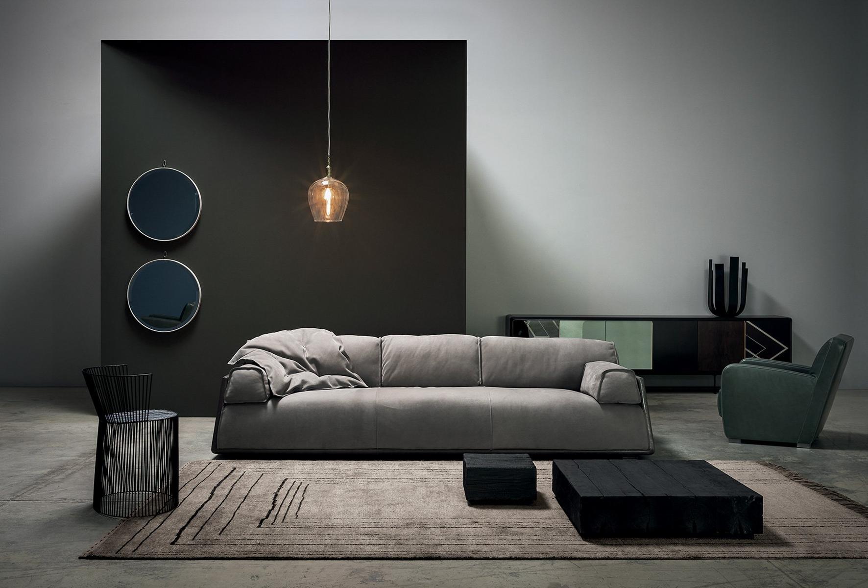 Leather sofa | Hard & Soft Slim by Baxter