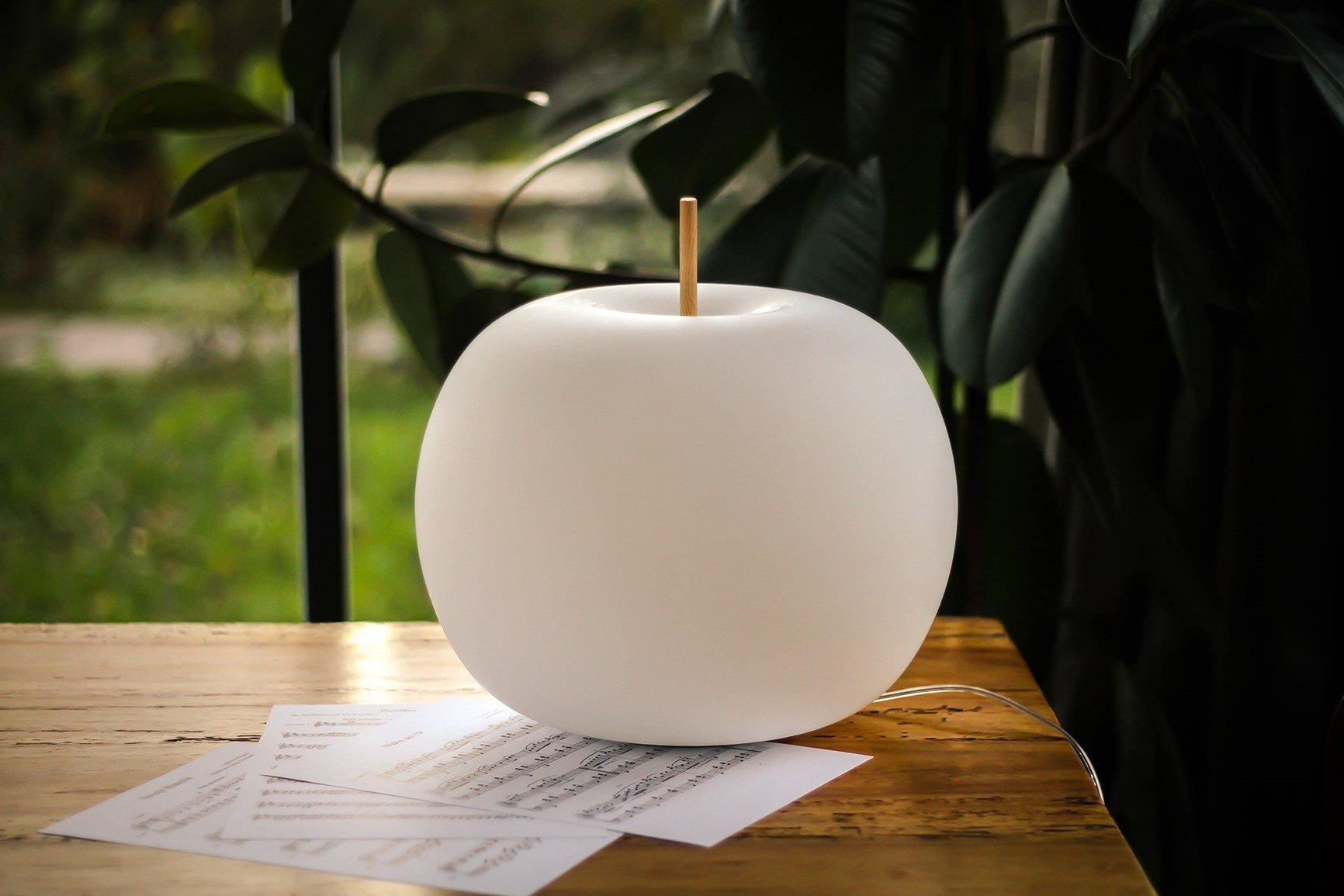 LED cordless opal glass table lamp | Kushi Mobile by Kundalini
