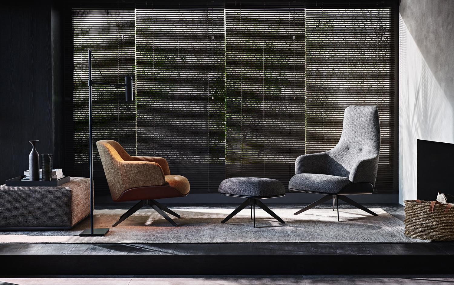 High-back fabric armchair | Kensington by Molteni