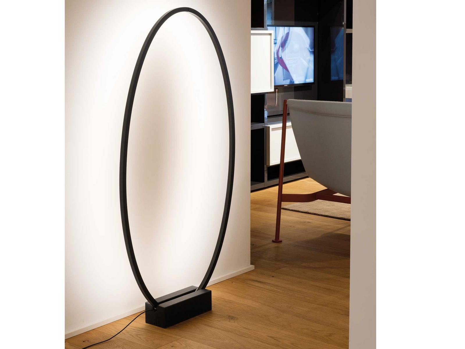 LED indirect light aluminium floor lamp | Ellisse by Nemo