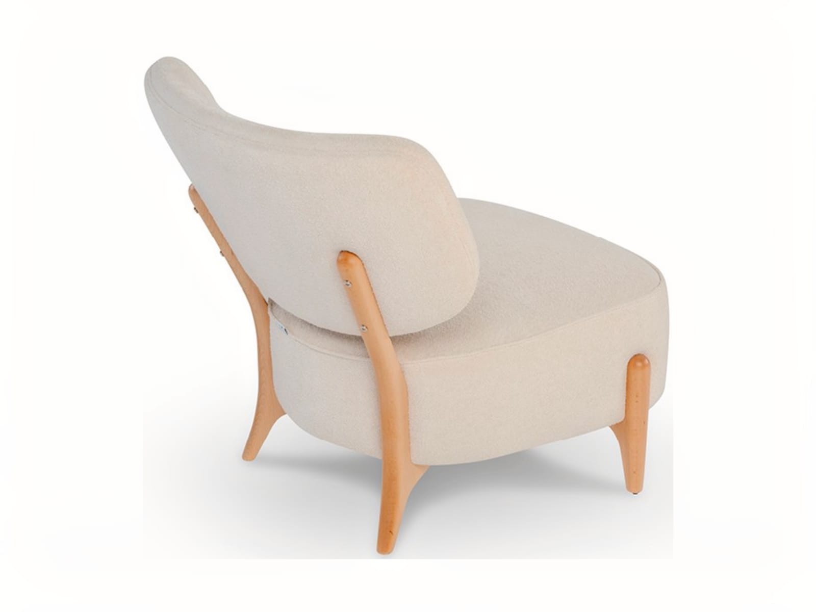 The 'Silla' armchair features a distinctive embracing backrest and sturdy external legs, offering both comfort and a stylized, Scandinavian-inspired design. | Silla by Calia Italia