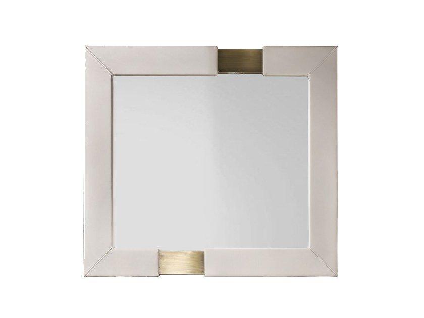 Square wall-mounted framed mirror | Trilogy Q by Capital Collection