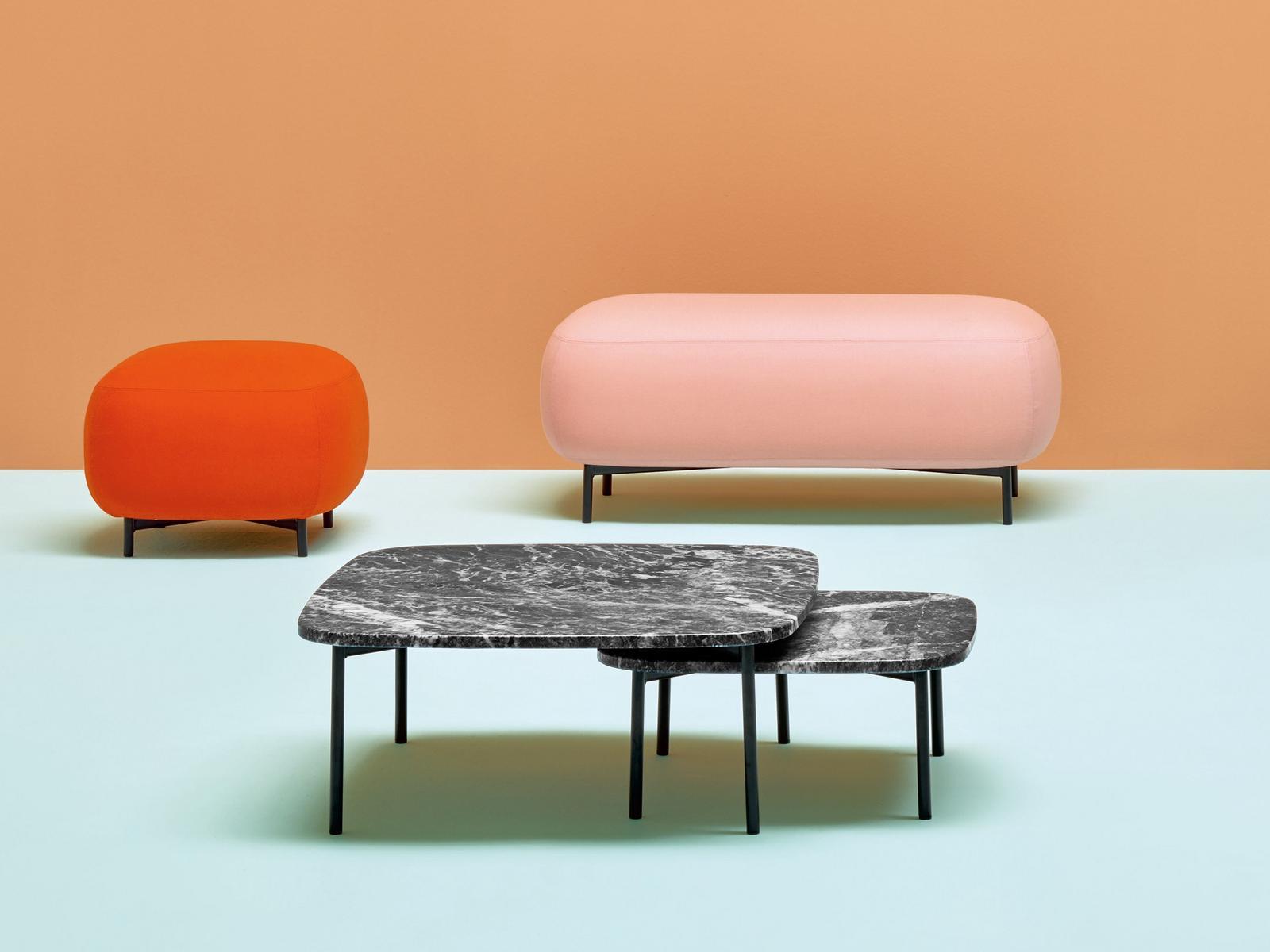 Square marble coffee table | Buddy 59x59 by Pedrali