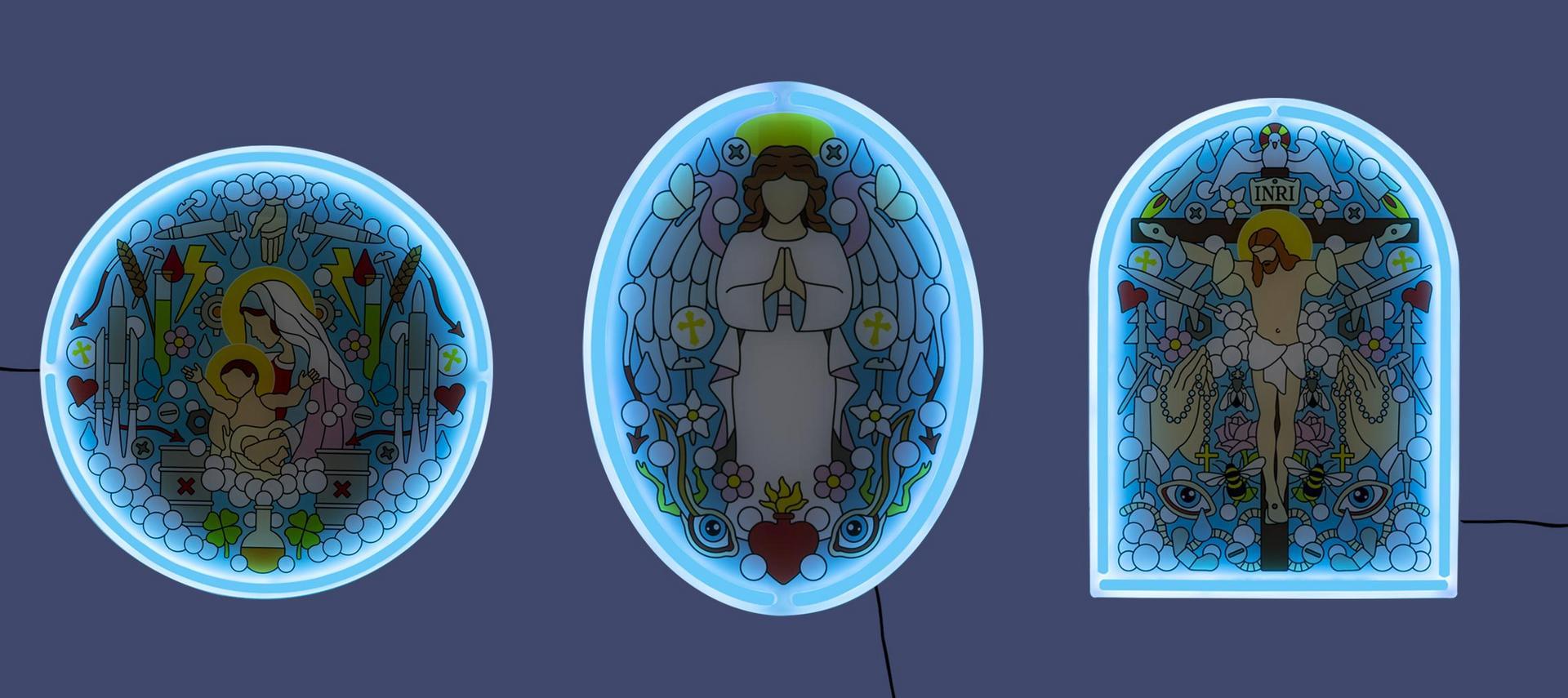 LED acrylic wall lamp | Virgin Mary by Seletti