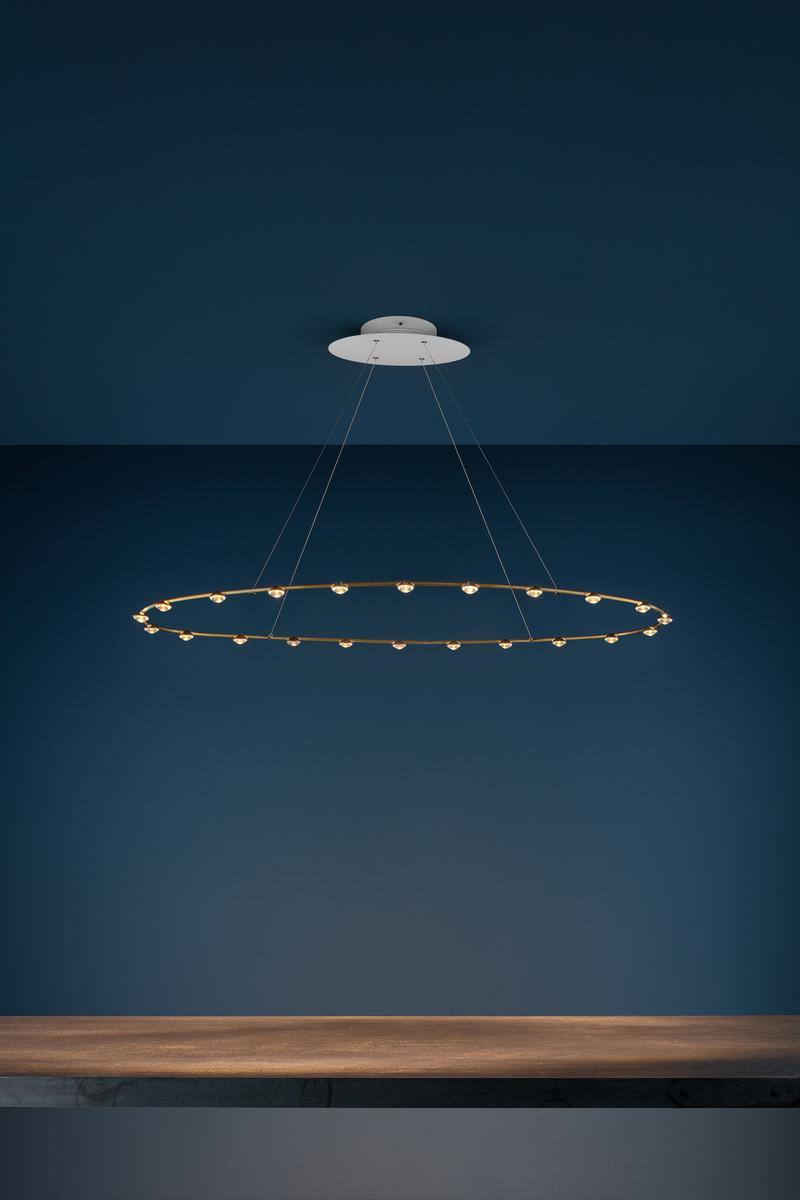 LED brass pendant lamp | 22 Petites Lentilles by Catellani & Smith