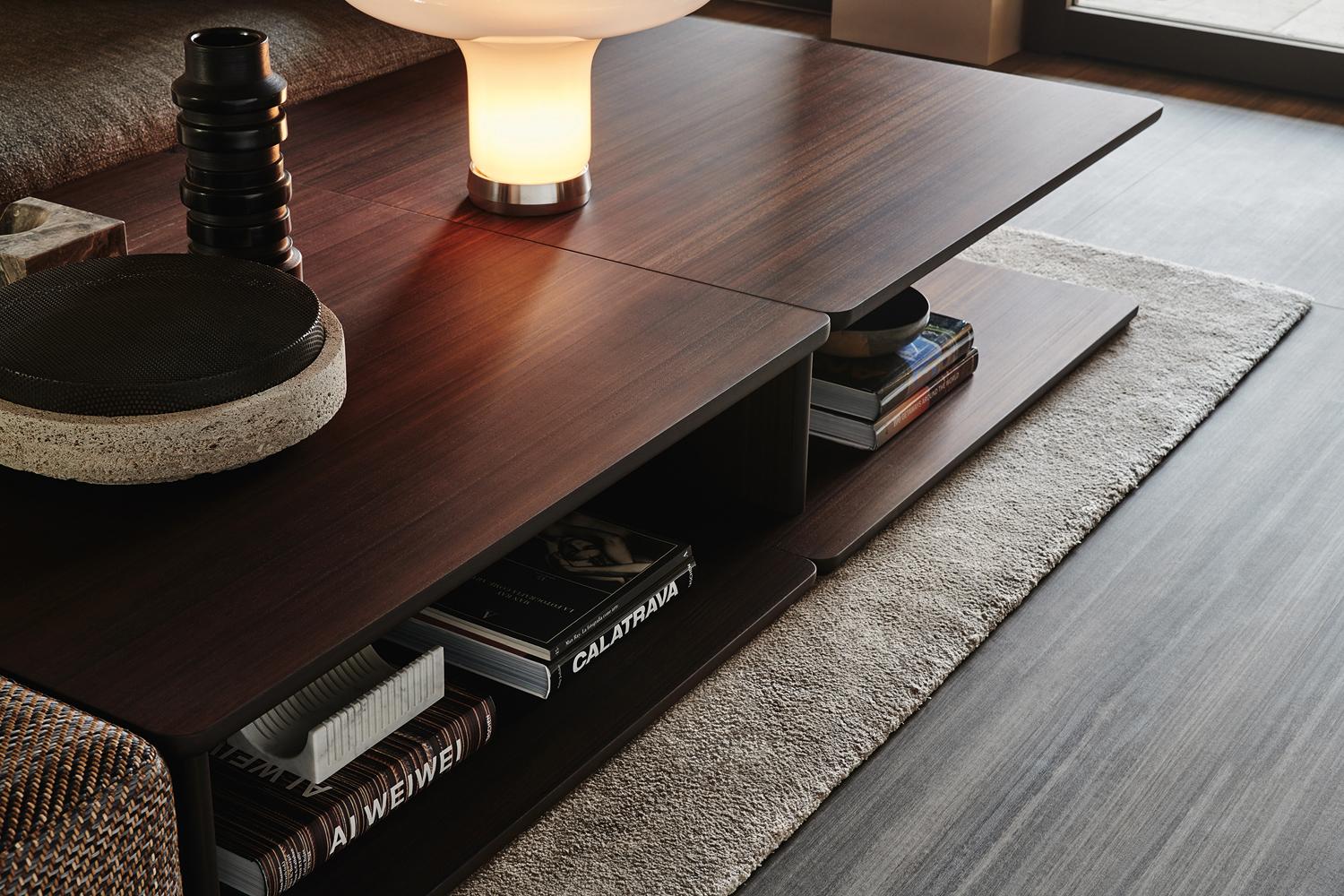 Low wooden coffee table | Hugo by Molteni