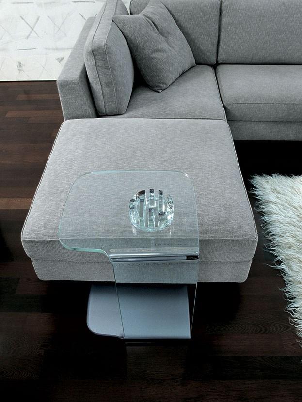 Square rectangular glass coffee table | Shell by Sovet