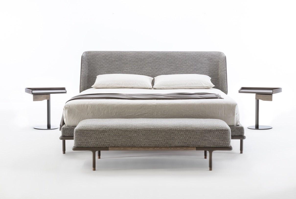 Double bed with upholstered headboard | Alfred by Frigerio