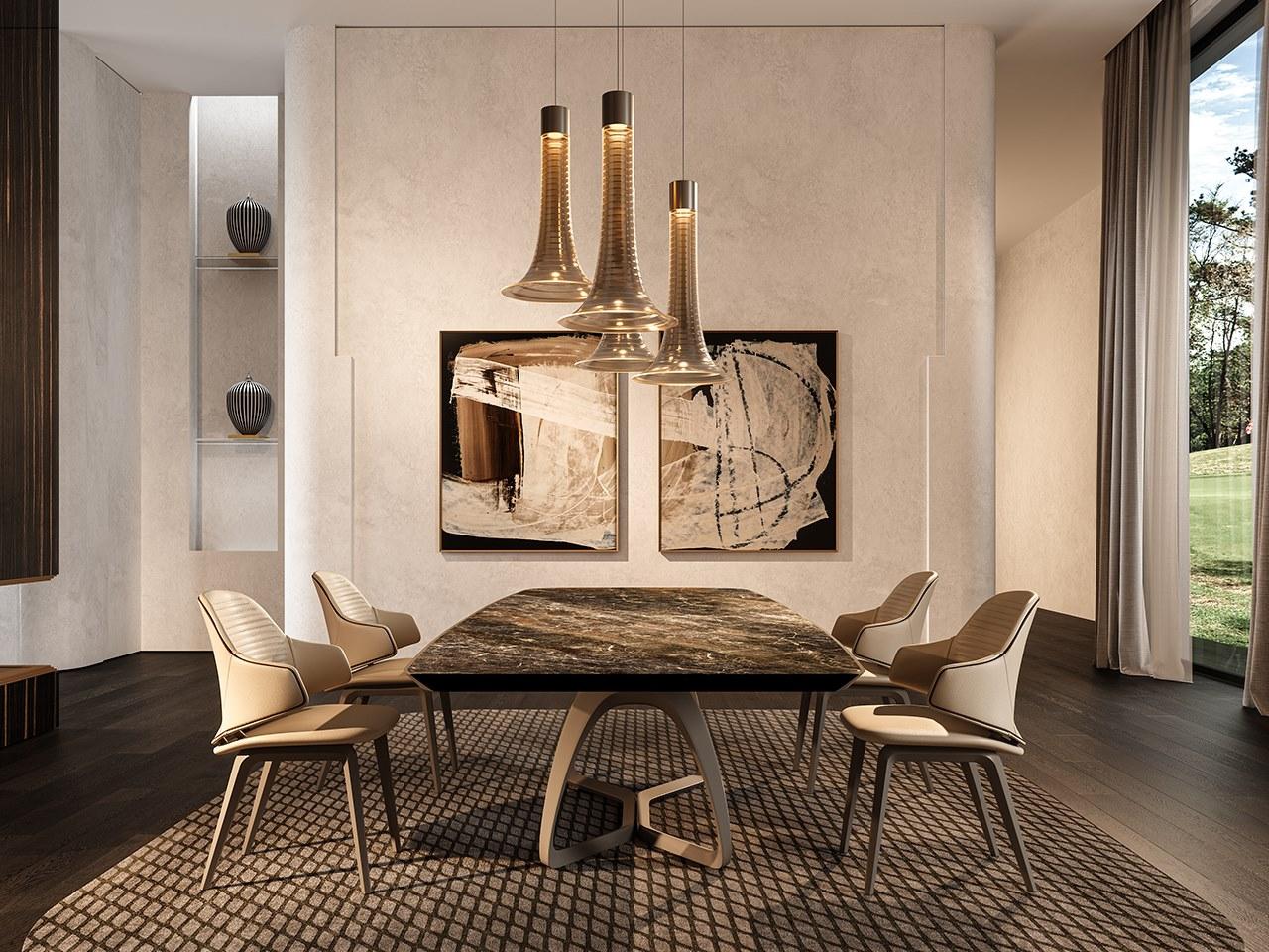 Rectangular dining table | Segno 72 by Reflex