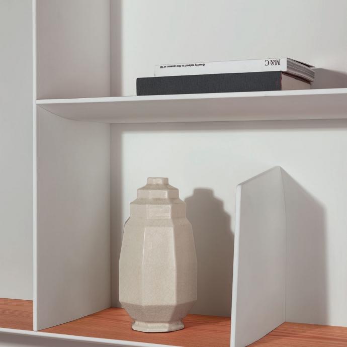 Floating multi-layer wood bookcase | D.357.2 by Molteni