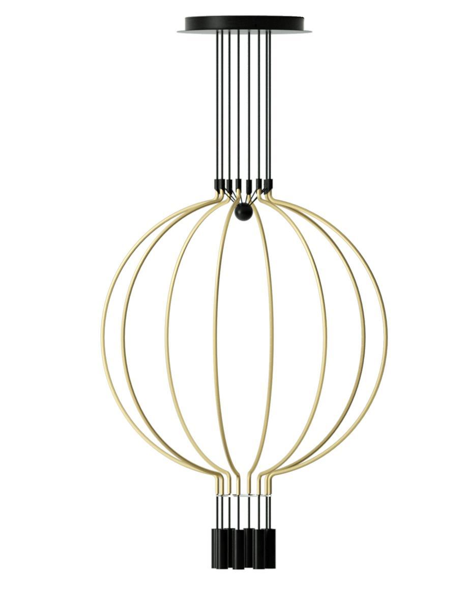 LED metal pendant lamp | Liaison Spliaix8 by Axolight