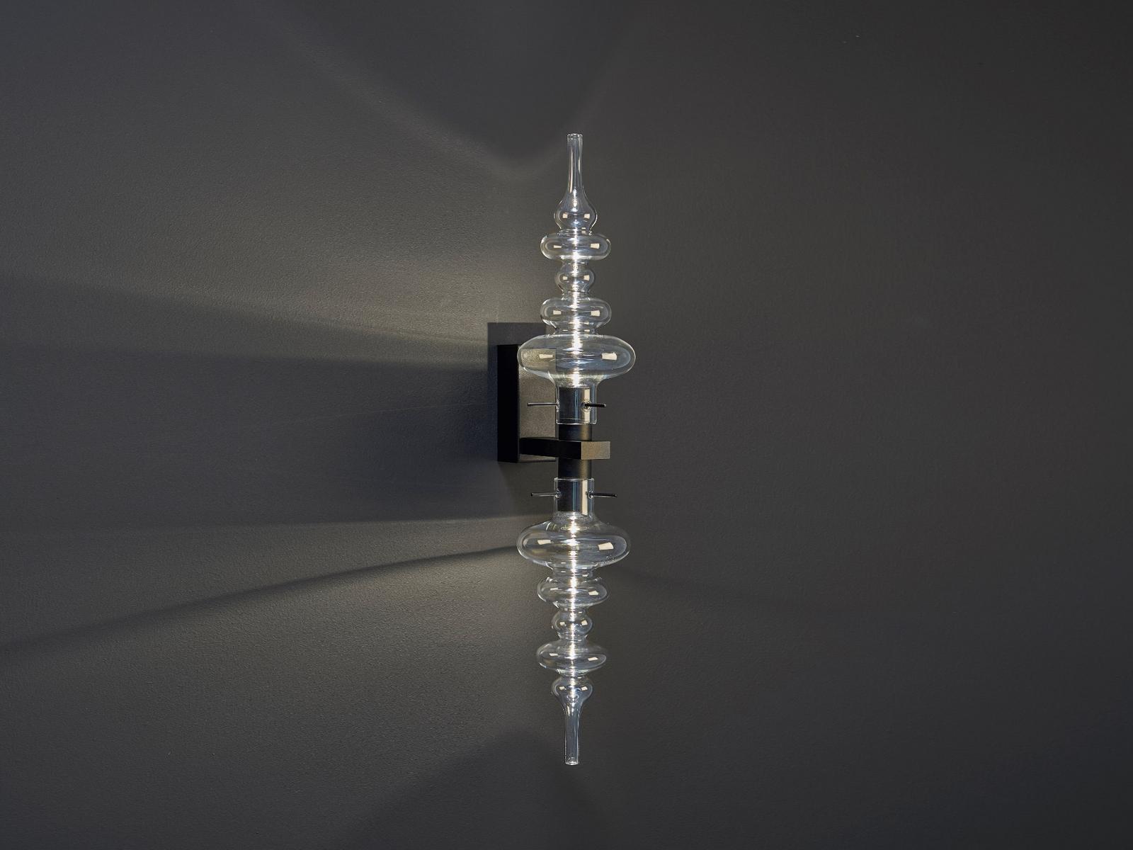 LED direct-indirect light glass wall lamp | Reflexx W1+1 by Ilfari