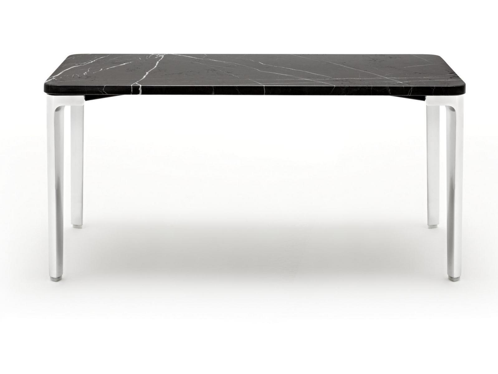 Rectangular stone high side table for living room | 971 by Rolf Benz