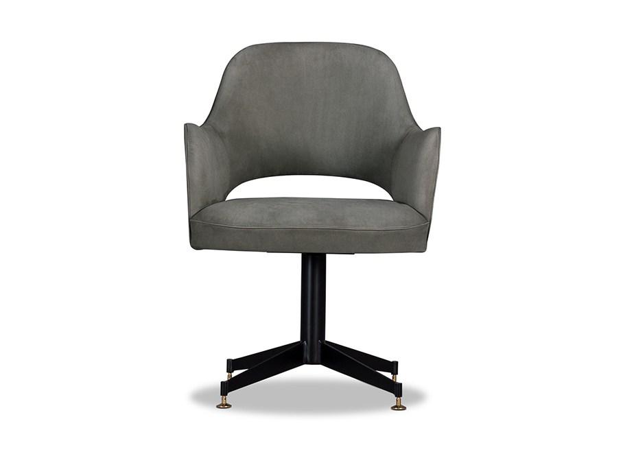 Leather chair with armrests | Colette Office by Baxter