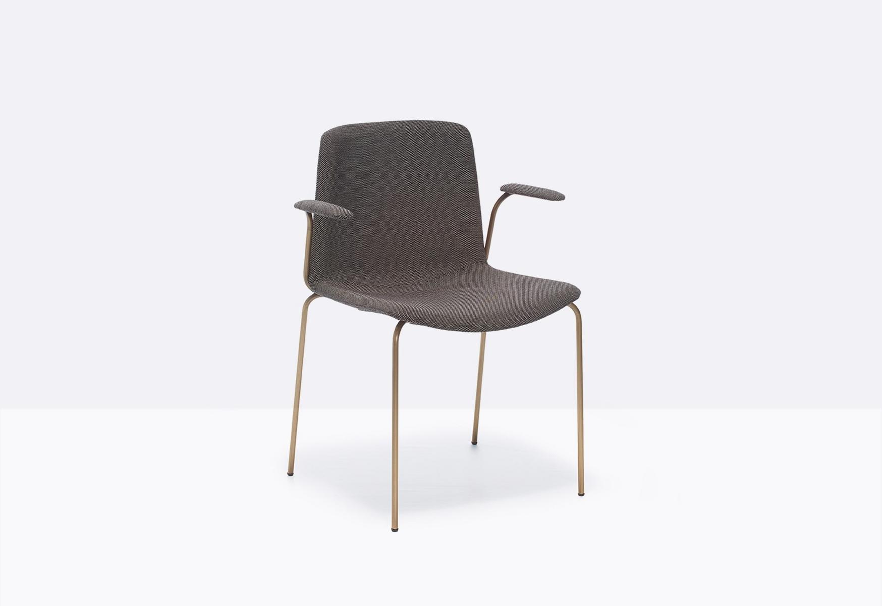 Upholstered chair with armrests | Tweet 895/2 by Pedrali