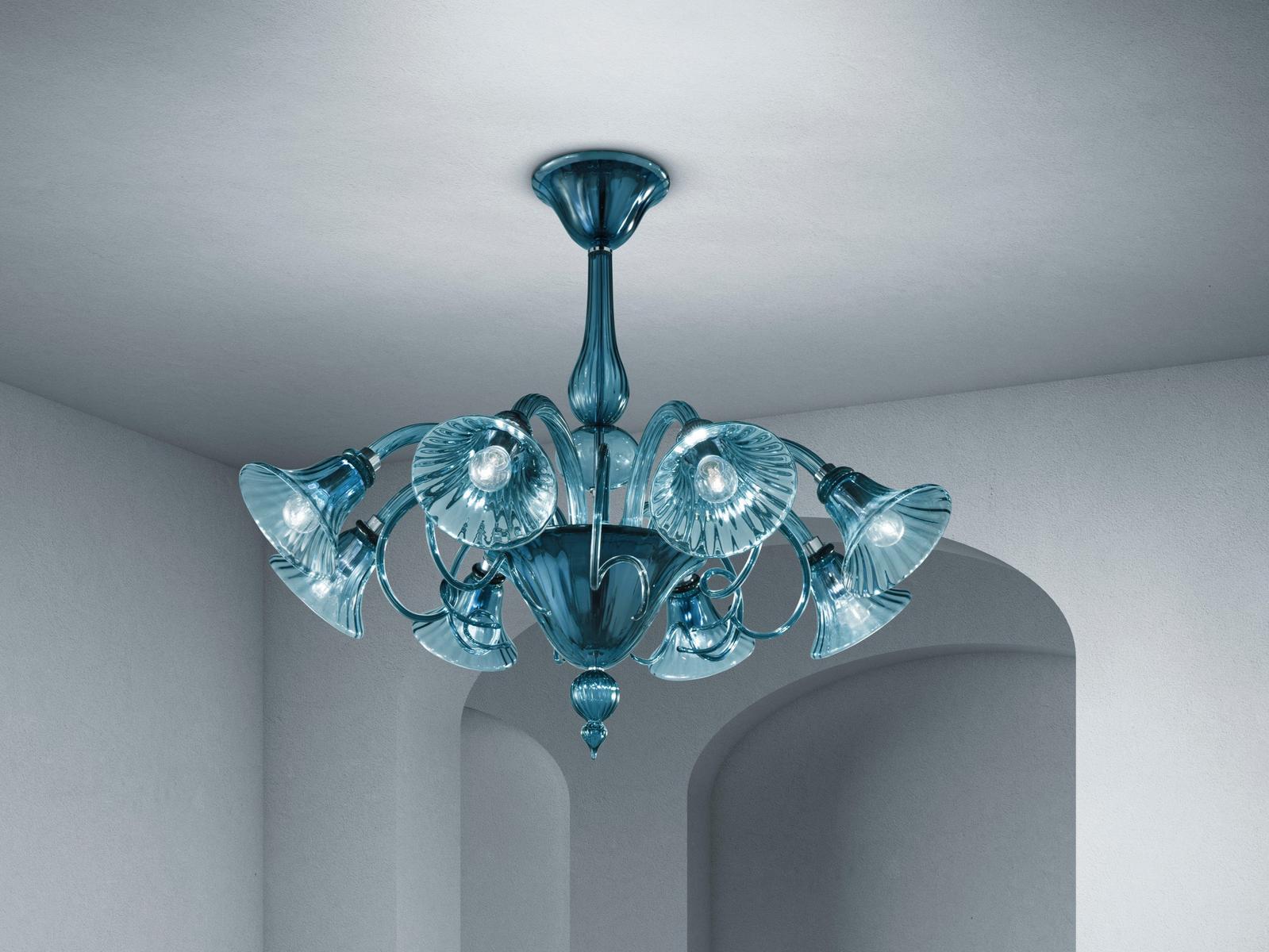 Blown glass chandelier | Venier by Sylcom