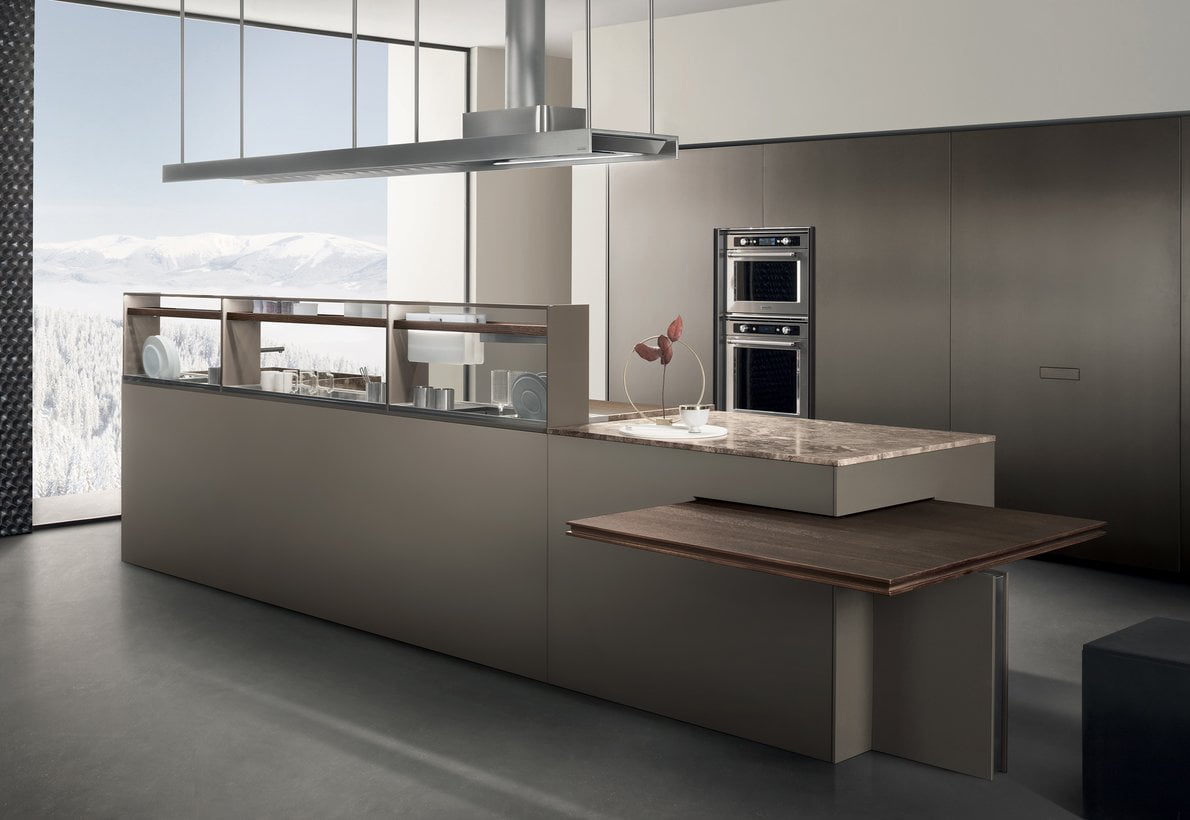 Fenix kitchen with handles Ernestomeda Soul