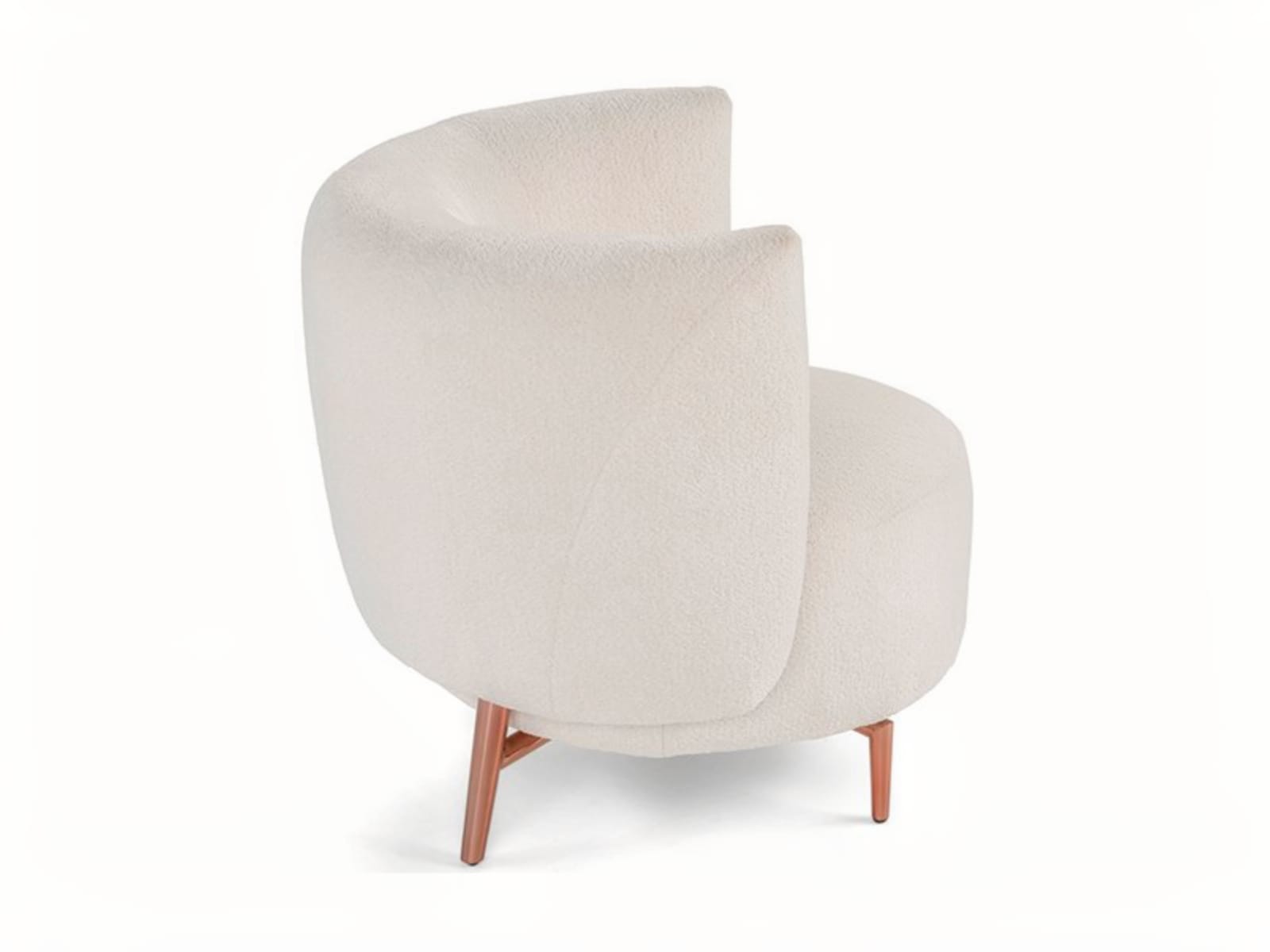 The 'Milla' armchair offers a compact, stylishly retro design with a comfortable round backrest and the versatility of fixed and swivel base options. | Milla by Calia Italia