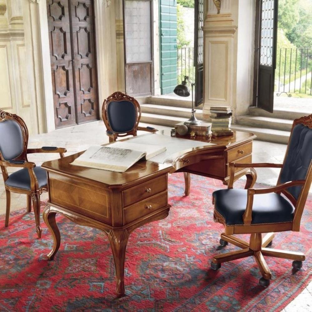 Rectangular wood writing desk with drawers | I Dogi by Cavio