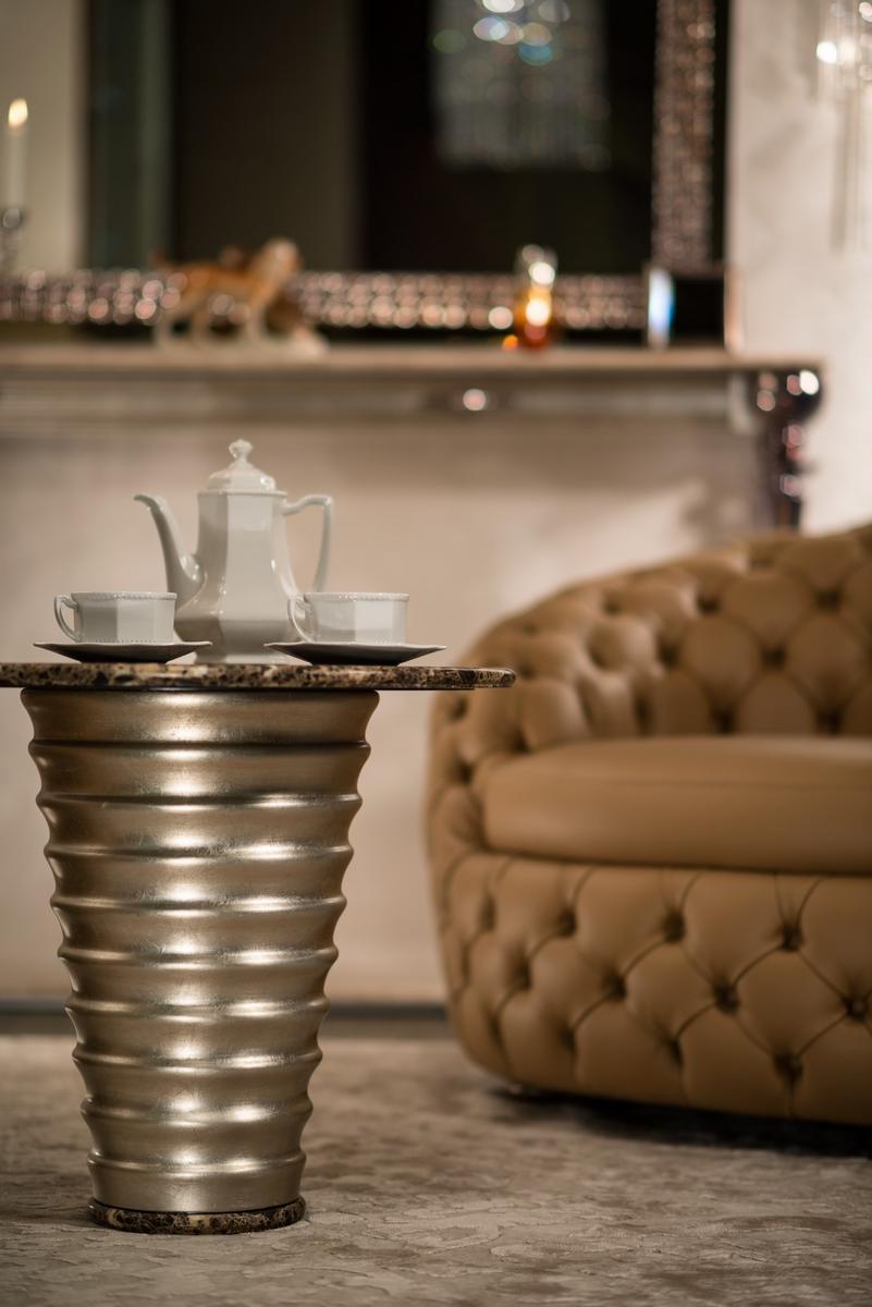 Marble and wooden high side table | Nuvola by Mantellassi 1926