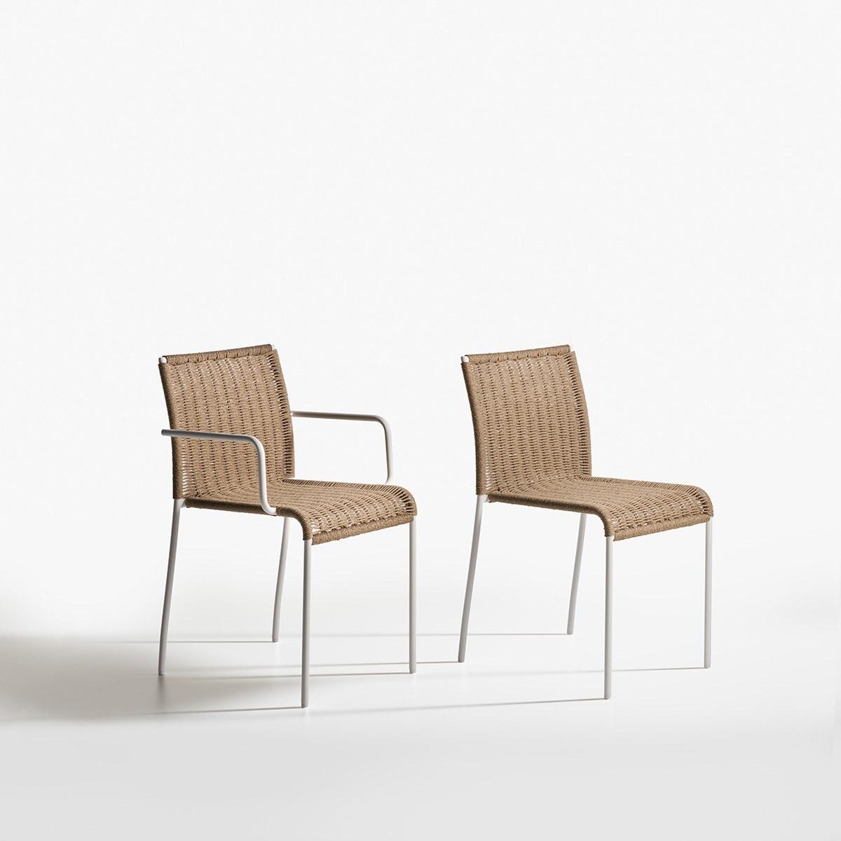 Stackable rope chair | Agra by Potocco