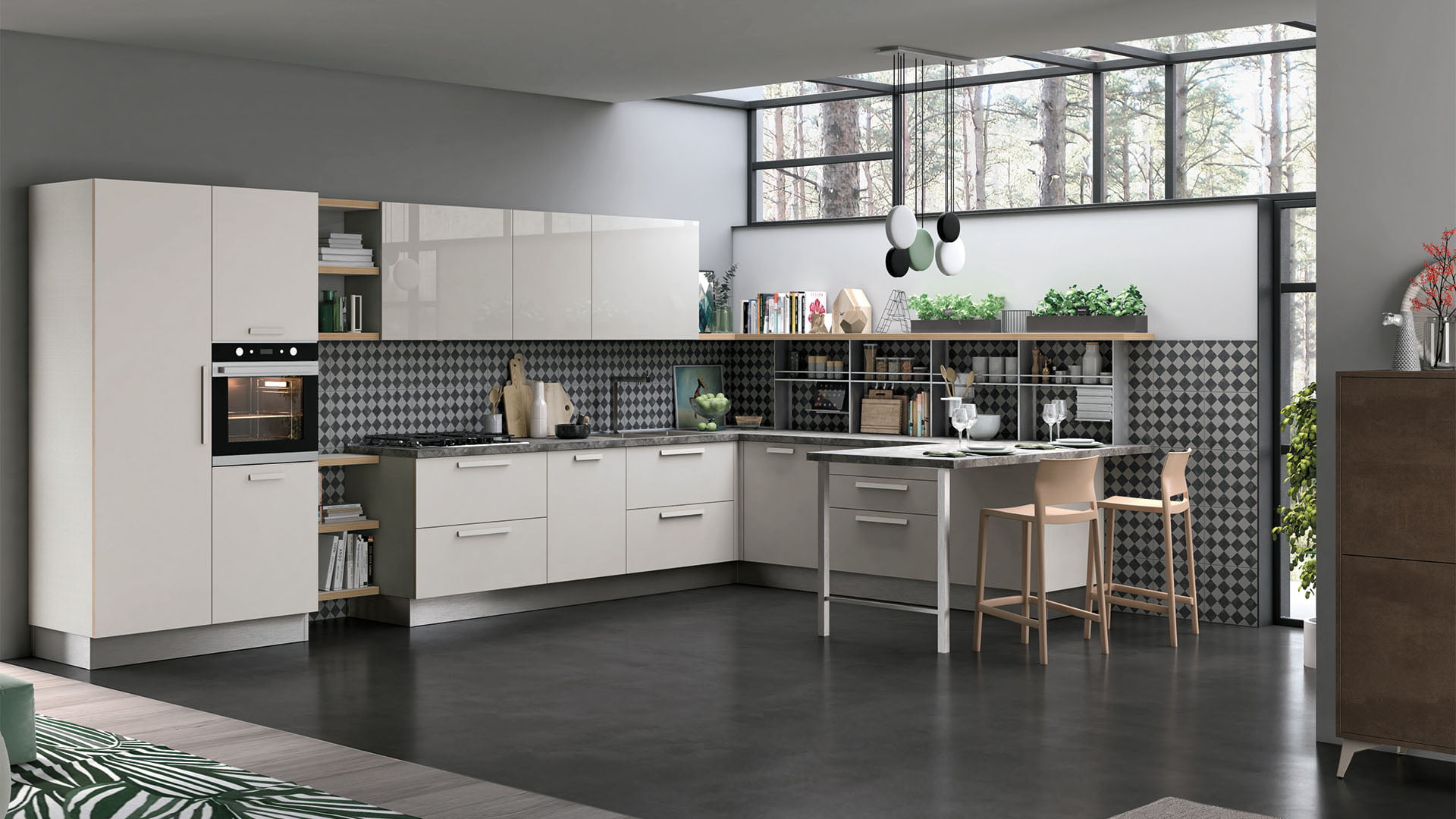 Veneer kitchen without handles Creo kitchens Tablet