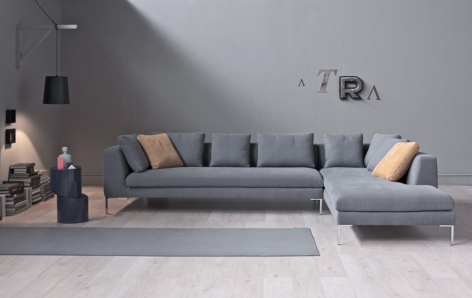 Sectional fabric sofa | Collins by Alberta Salotti