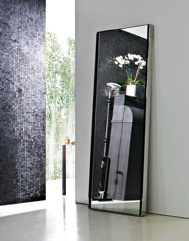 Freestanding rectangular mirror | Domino by Molteni