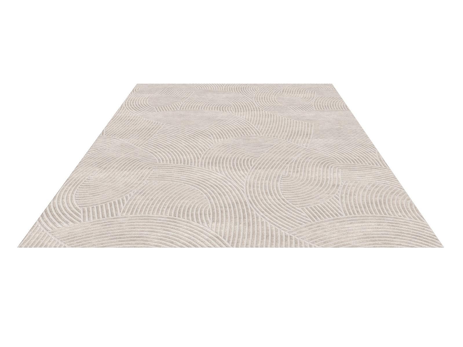 Solid-color rectangular wool and bamboo silk rug | Zen by Capital Collection