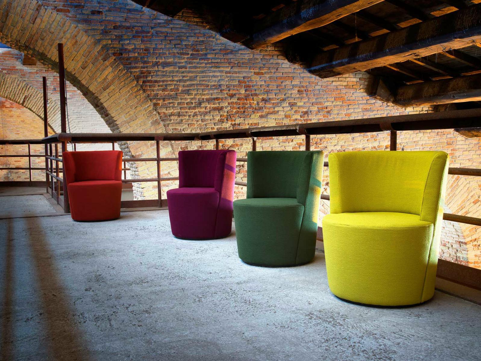 Upholstered fabric lobby chair | Ronda by Domingo salotti