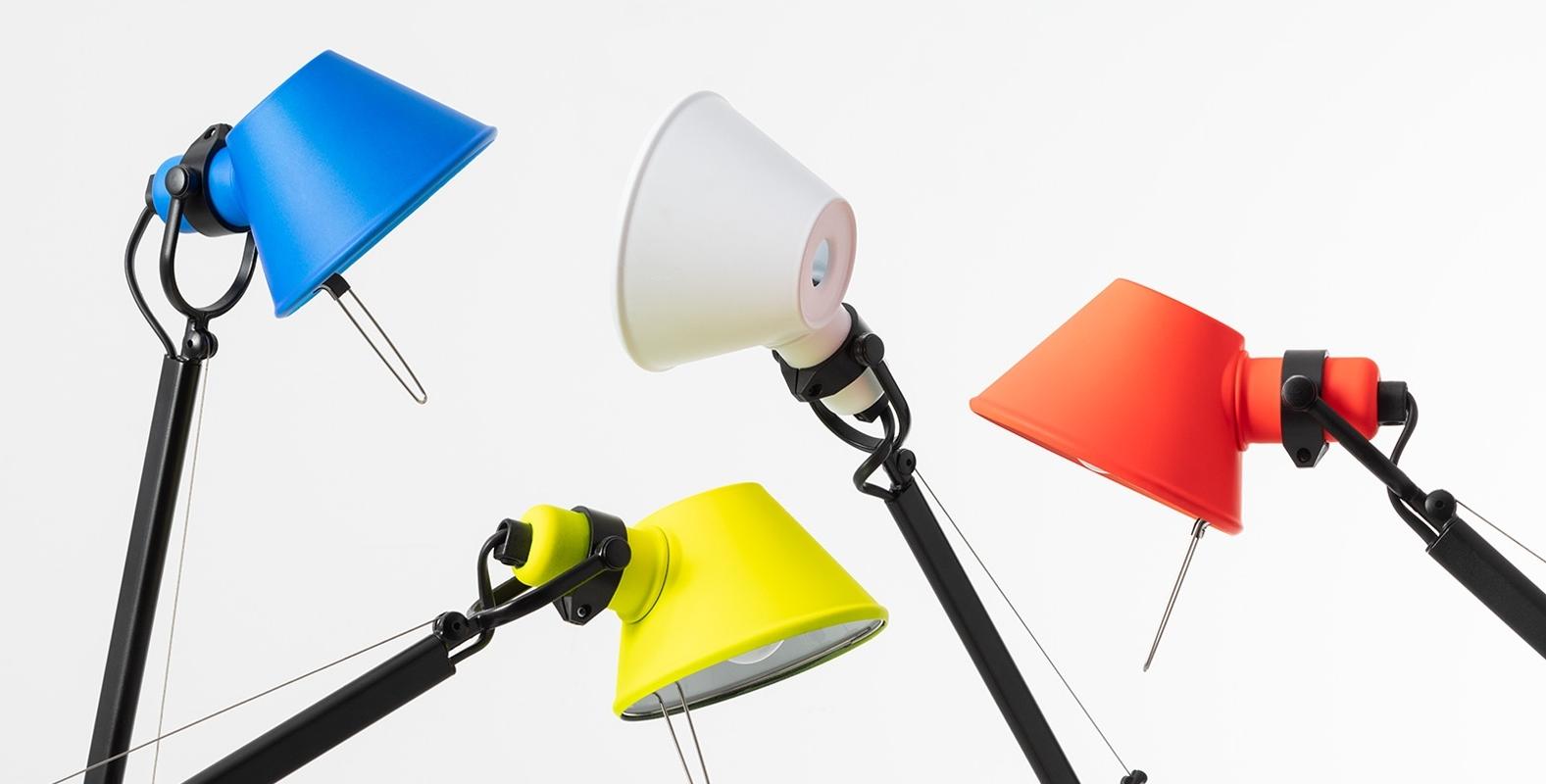 Direct light aluminium desk lamp | Tolomeo Micro Bicolor by Artemide