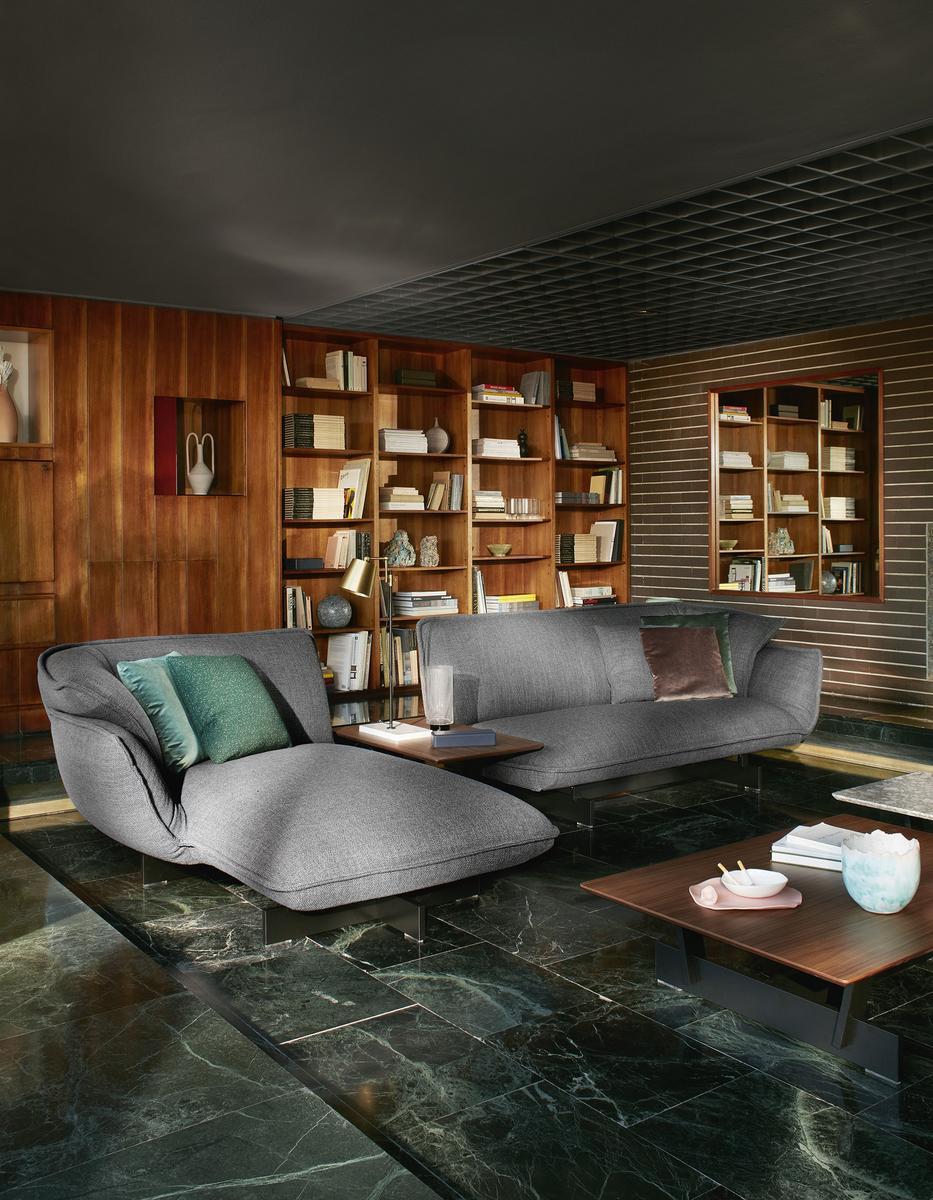 Sectional fabric sofa | 550 Beam Sofa System by Cassina