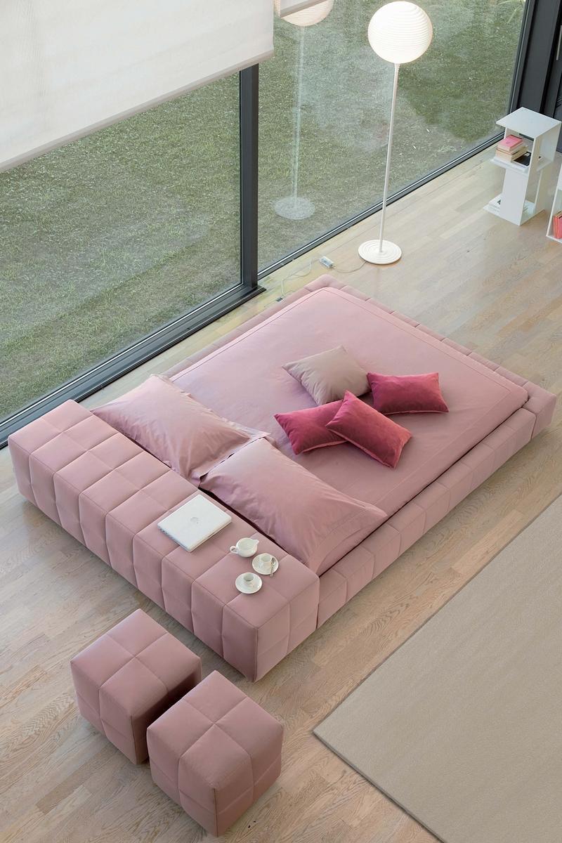 Double bed with removable cover | Squaring by Bonaldo